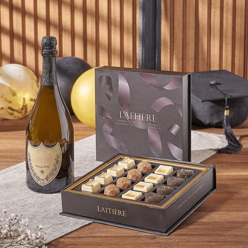 Perfect Pair Sparkling Wine Graduation Gift, graduation gift, graduation, champagne gift, champagne, sparkling wine gift, sparkling wine, chocolate gift, chocolate, New York City delivery