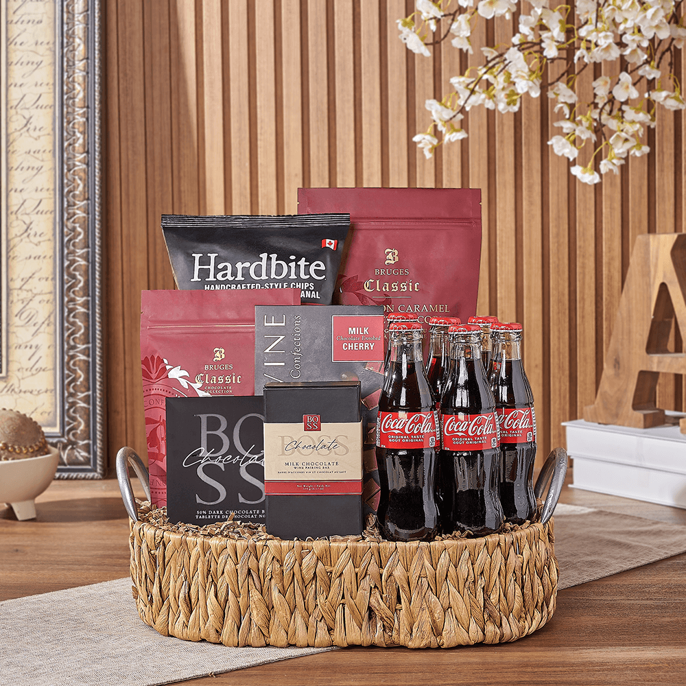 Halal Classic Snack Gift Basket, soda gift, soda, halal gift, halal, chocolate gift, chocolate