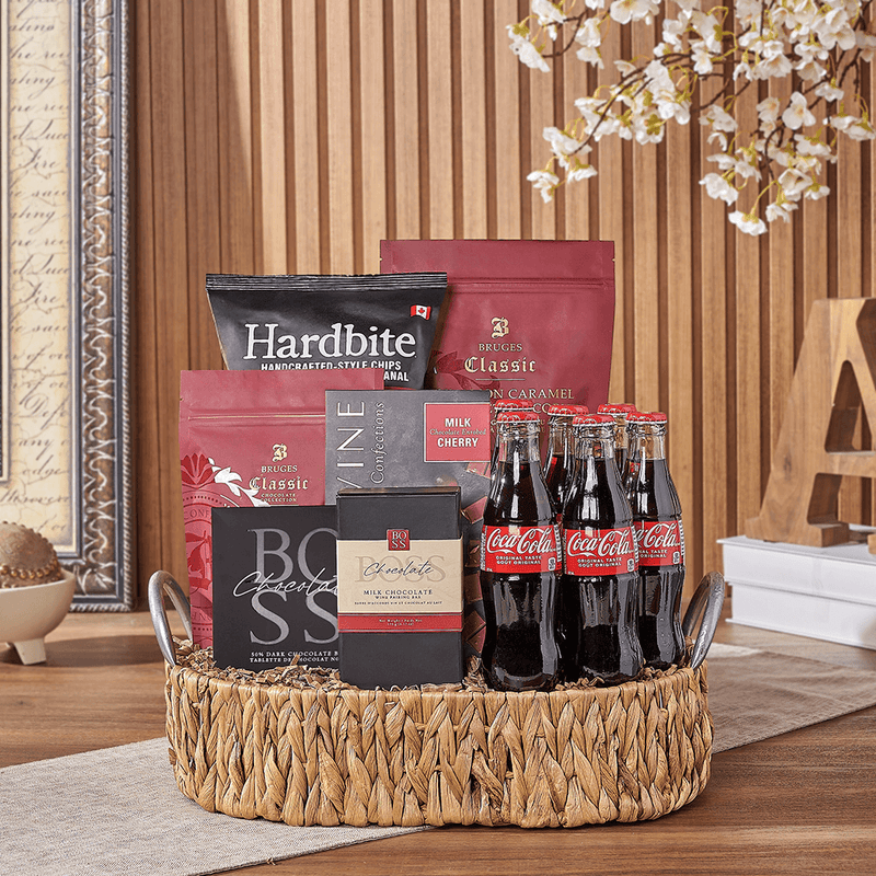 Halal Classic Snack Gift Basket, soda gift, soda, halal gift, halal, chocolate gift, chocolate