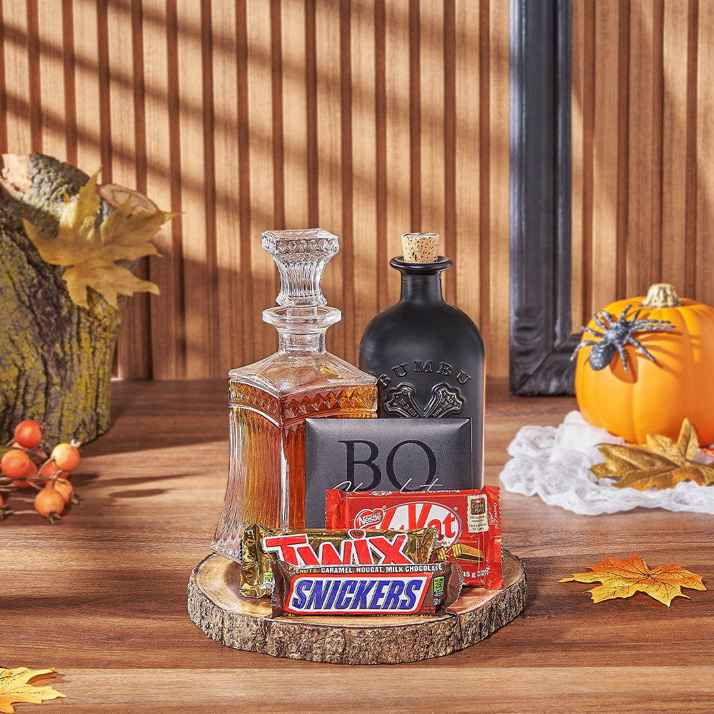 Halloween Spirits & Sweet Treats Gift Board, liquor gift, liquor, halloween gift, halloween, chocolate gift, chocolate, New York delivery
