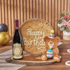Happy Birthday Cookie Gift Set, birthday gift, birthday, wine gift, wine, giant cookie gift, giant cookie, New York City delivery