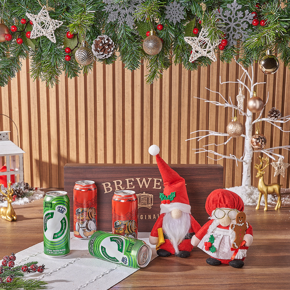 Happy Holidays Craft Beer &amp; Santa Gift, craft beer gift, craft beer, christmas gift, christmas, New York City delivery