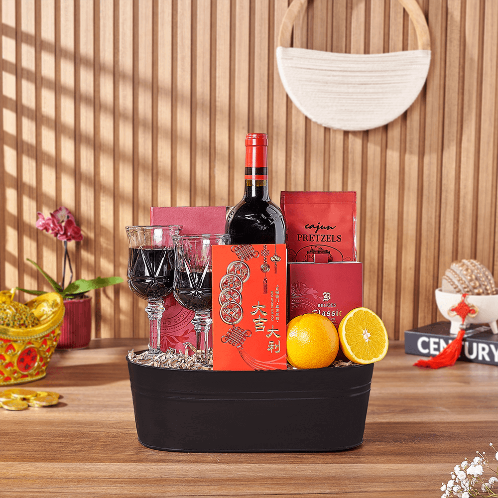 Lucky Wishes Wine Gift Set, wine gift, wine, chinese new year gift, chinese new year, lunar new year gift, lunar new year, New York City delivery