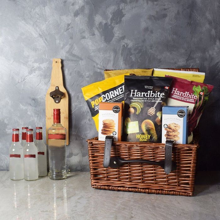 Hockey Night Shots &amp; Coolers Basket from New York City Baskets - New York City Delivery
