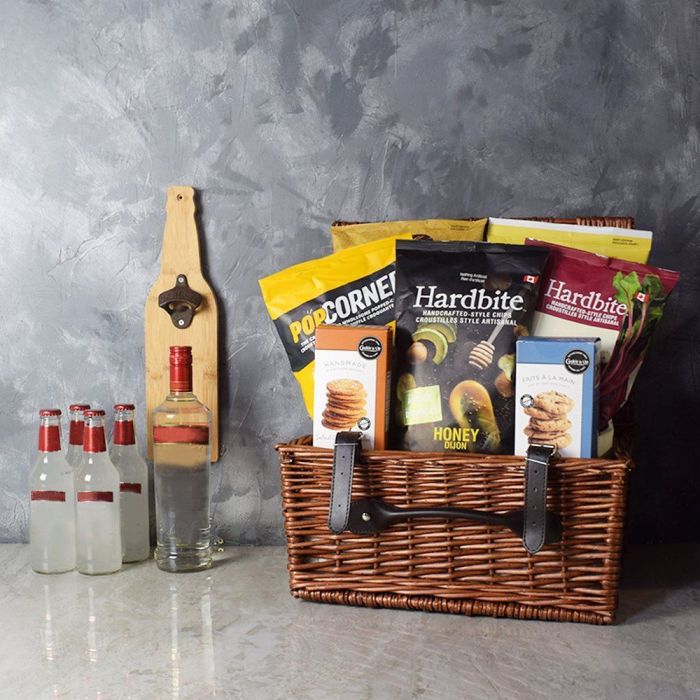 Hockey Night Shots & Coolers Basket from New York City Baskets - New York City Delivery