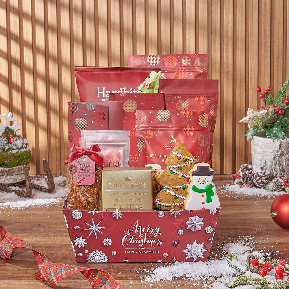 Holiday Gourmet Treats Market Tray – how the gift is presented