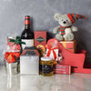 Holiday Sleigh with Wine Gift Basket from New York City Baskets - New York City Delivery