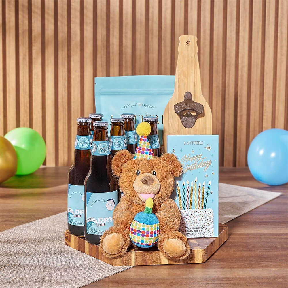 Hoppy Birthday Wishes Beer Gift Board, birthday gift, birthday, beer gift, beer, chocolate gift, chocolate, New York City delivery