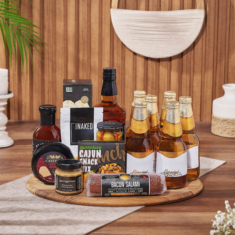 Bring Out The Good Stuff Liquor & Beer Set from New York City Baskets - Liquor Gift Set - New York City Delivery