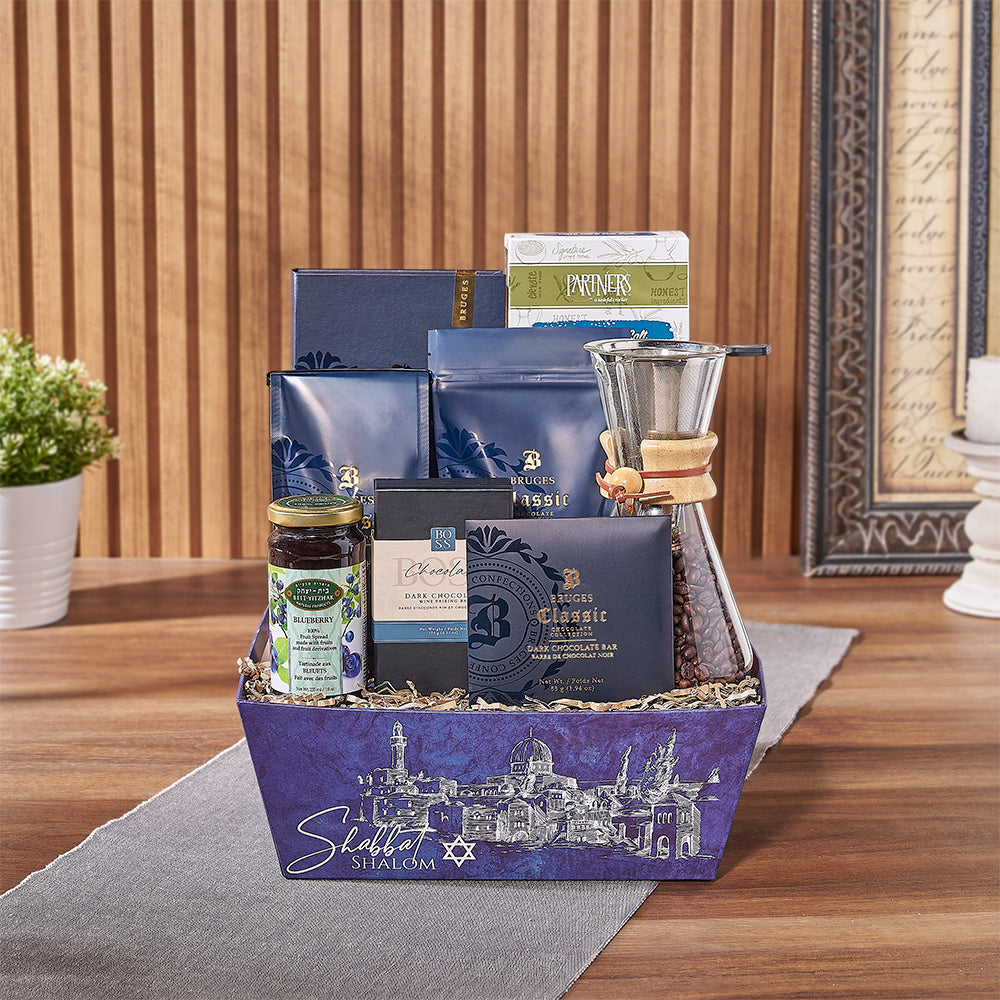 Kosher Blue Market Tray – how the gift is presented