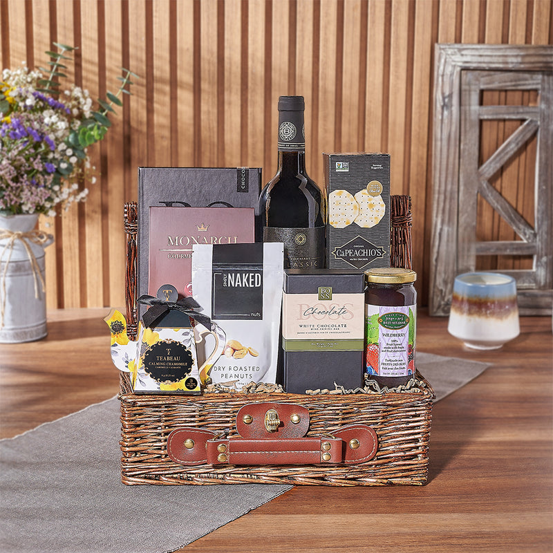 A Leisurely Moment Kosher Wine Gift from New York City Baskets - Wine Gift Set - New York City Delivery