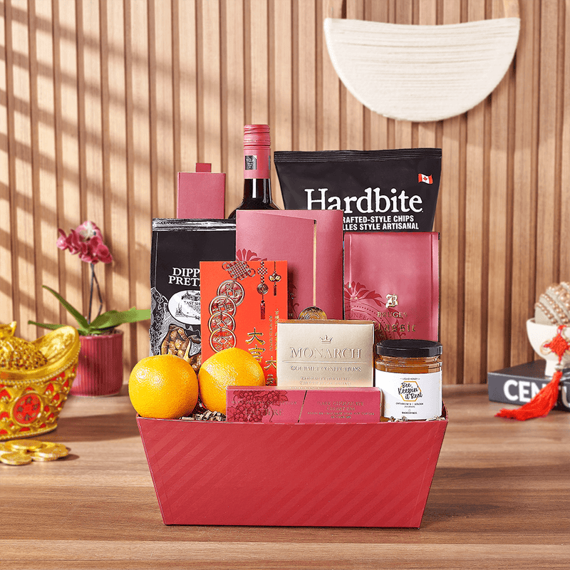 Chinese New Year Auspicious Wine Gift Set, wine gift, wine, chinese new year gift, chinese new year, lunar new year gift, lunar new year, New York City delivery