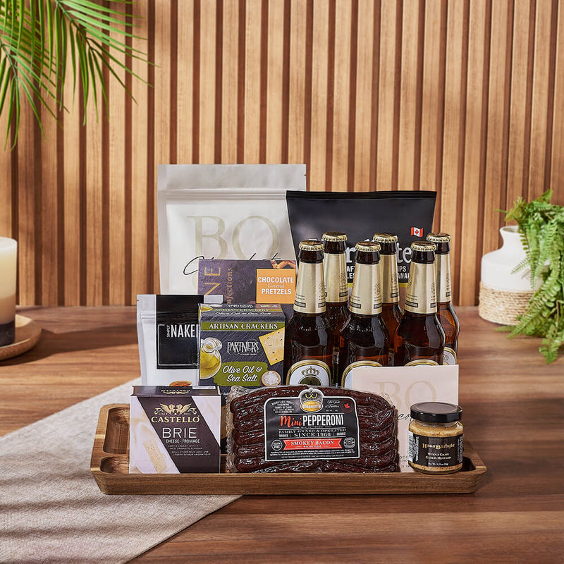 Curated Celebration Beer Gift Board, beer gift, beer, snack gift, snack, charcuterie gift, charcuterie, New York City delivery