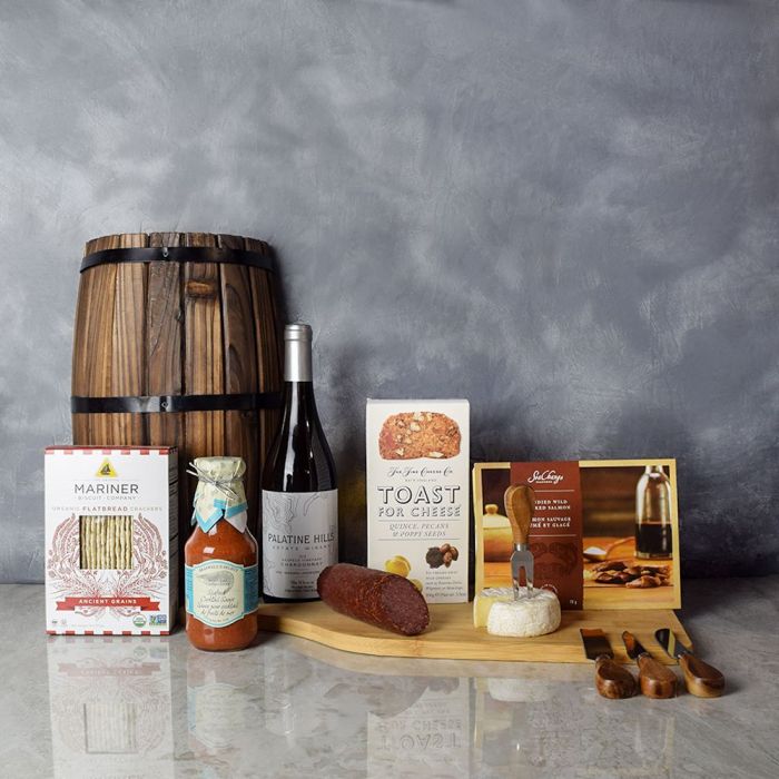 Meat, Cheese & Crackers Wine Gift Basket from New York City Baskets - New York City  Delivery