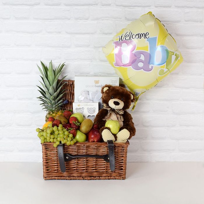 Cherished Welcome Fruit & Teddy Basket from New York City Baskets - New York City Delivery