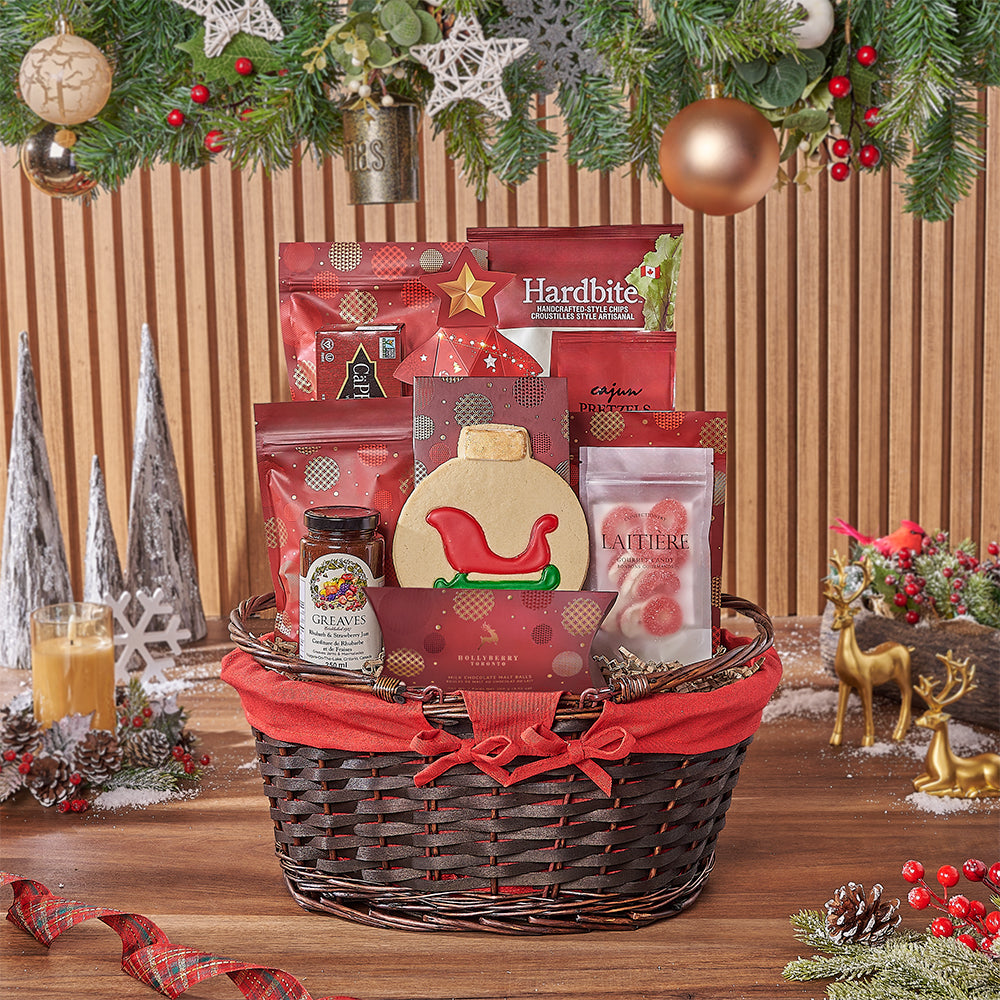 Bountiful Winter Gourmet Gift Basket, christmas gift, christmas, cookie gift, cookie, chocolate gift, chocolate, New York City delivery