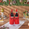 Santa’s Holiday Wine Duo Bag, Christmas gift, Christmas, wine gift, wine, holiday gift, holiday, New York City delivery