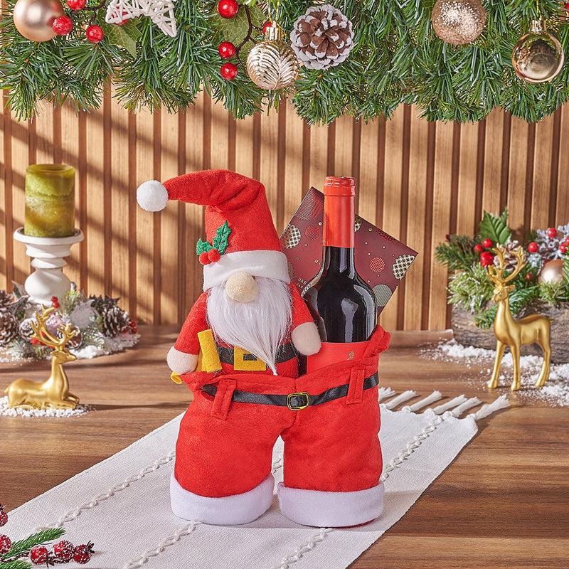 Santa’s Secret Wine Stocking Surprise from New York City Baskets - Wine Gift Set - New York City Delivery