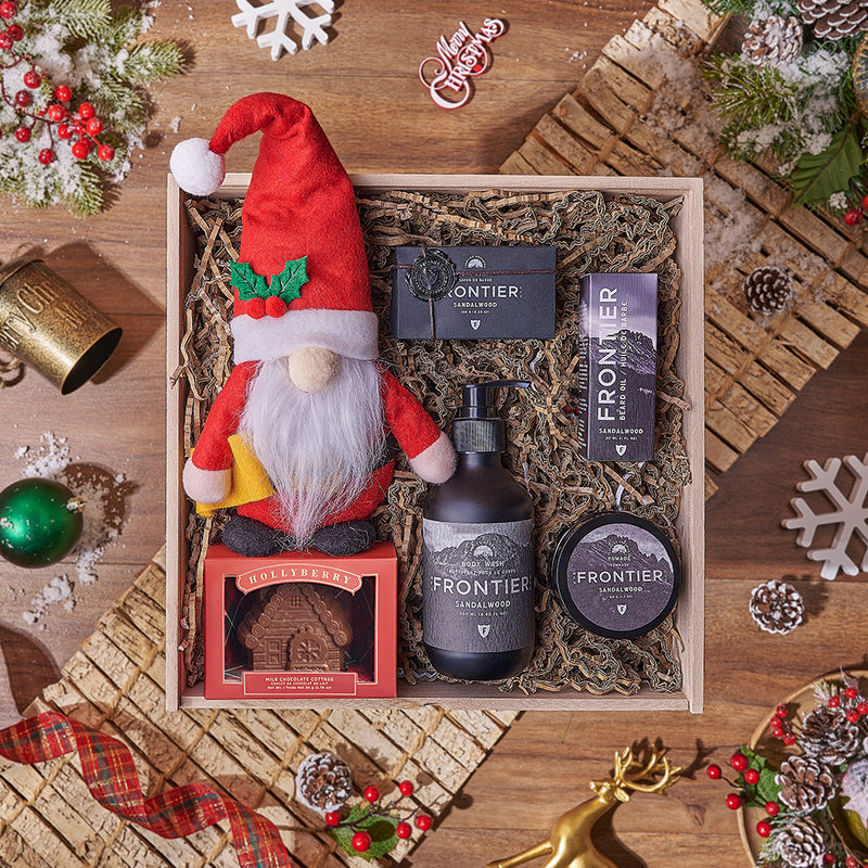 Santa’s Holiday Gentleman Grooming Gift, Christmas gift, Christmas, spa gift, spa, chocolate gift, chocolate, New York City delivery