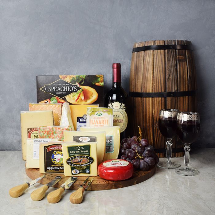 Sensational Wine & Cheese Feast from New York City Baskets - New York City Delivery