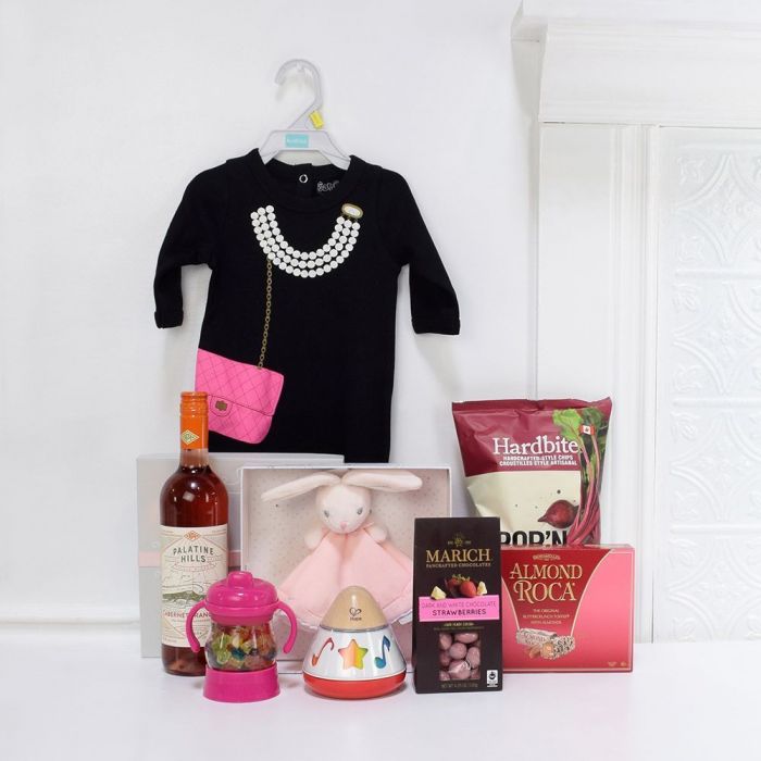 Sophisticated Welcome Baby Girl Gift Set from  New York City Baskets - New York City Delivery