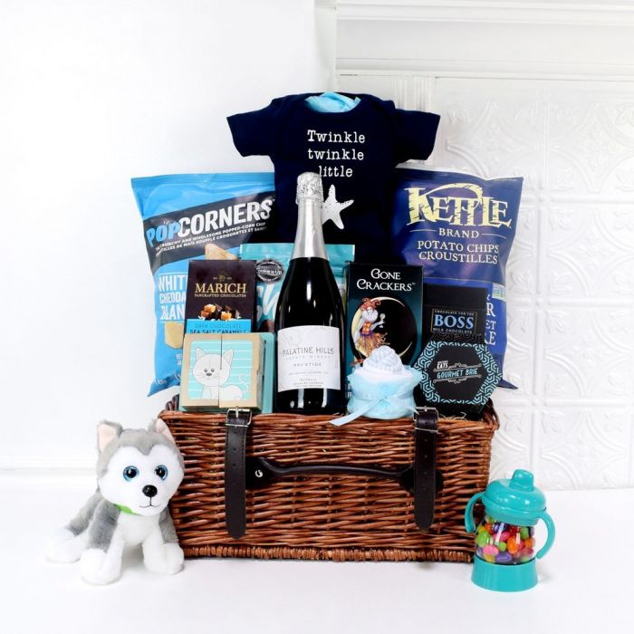 Baby Boy Keepsake & Gourmet Gift Basket from New York City Baskets - New York City Delivery