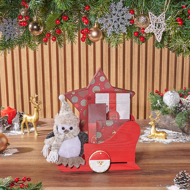 Snowy Night Christmas Gift Sleigh, chocolate gift, chocolate, Christmas gift, Christmas, New York City delivery