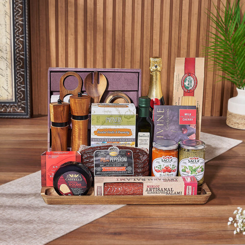 Tavola Italiana Champagne Gift Set, champagne gift, champagne, sparkling wine gift, sparkling wine, pasta gift, pasta, New York City delivery