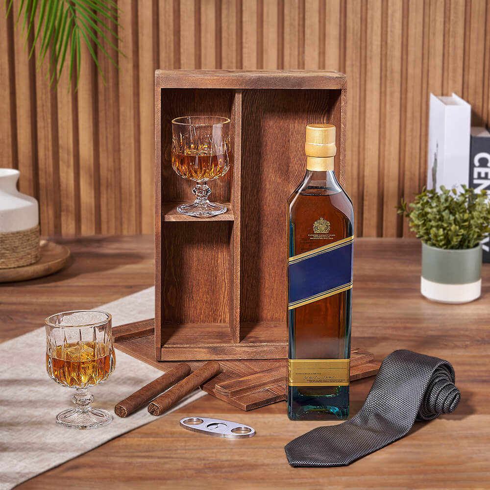 The Whiskey Lounge Cigar Gift Set, liquor gift, liquor, cigar gift, cigars, New York City delivery
