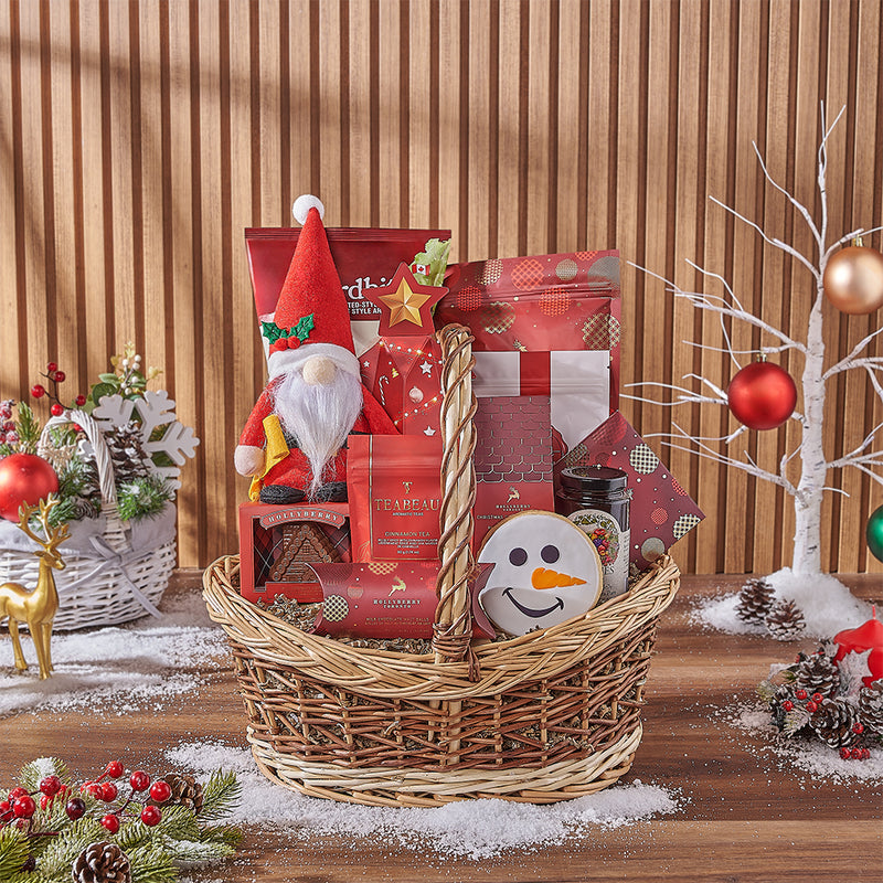 Holiday Fireside Snacking Gift Basket, christmas gift, christmas, chocolate gift, chocolate, New York City delivery