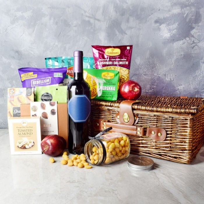 The Festival of Lights Gourmet Wine Basket from New York City Baskets - New York City Delivery