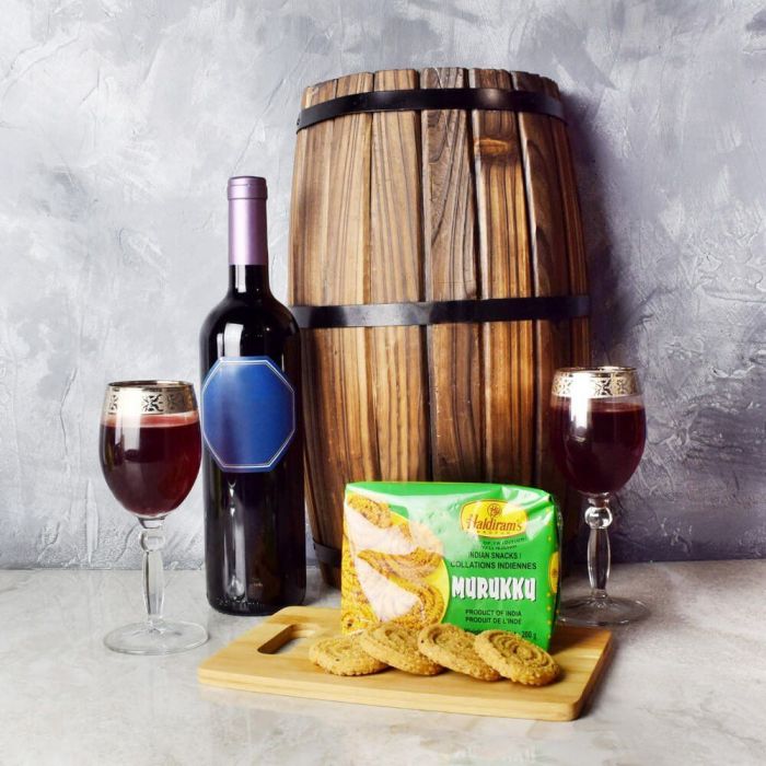 The Festive Diwali Pour Wine Gift Set from New York City Baskets - New York City Delivery