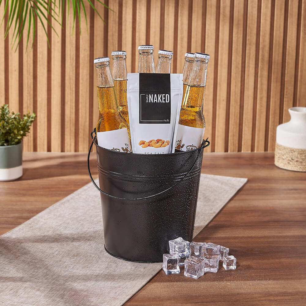 The Refreshing Corona Beer Bucket Gift Set, beer gift, beer, nuts gift, nuts, New York City delivery