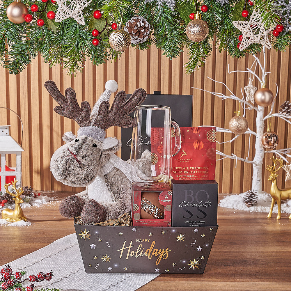 The Reindeer’s Holiday Treat Stop, christmas gift, christmas, chocolate gift, chocolate, hot chocolate gift, hot chocolate, New York City delivery