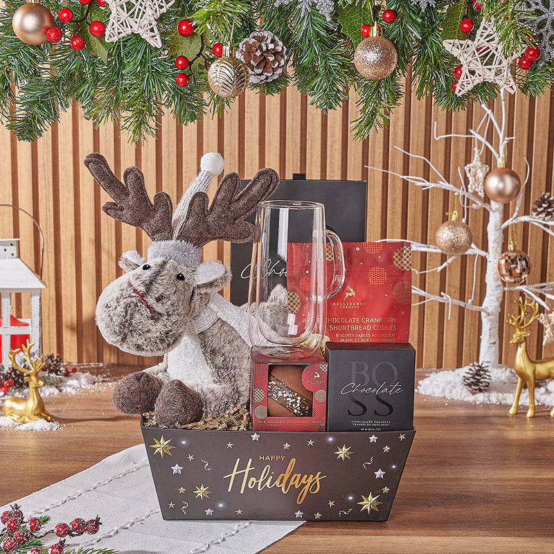 The Reindeer’s Holiday Treat Stop, christmas gift, christmas, chocolate gift, chocolate, hot chocolate gift, hot chocolate, New York City delivery