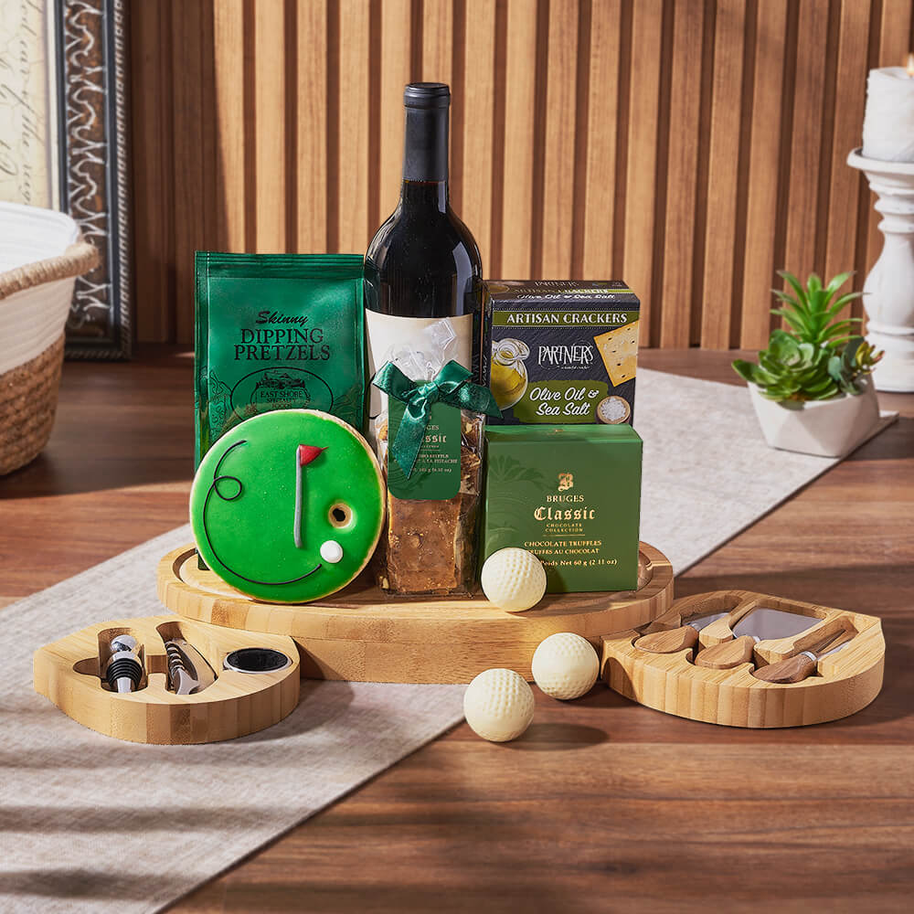 The Tee Time Treats Wine Gift Set, wine gift, Golfwine, golf gift, golf, New York City delivery