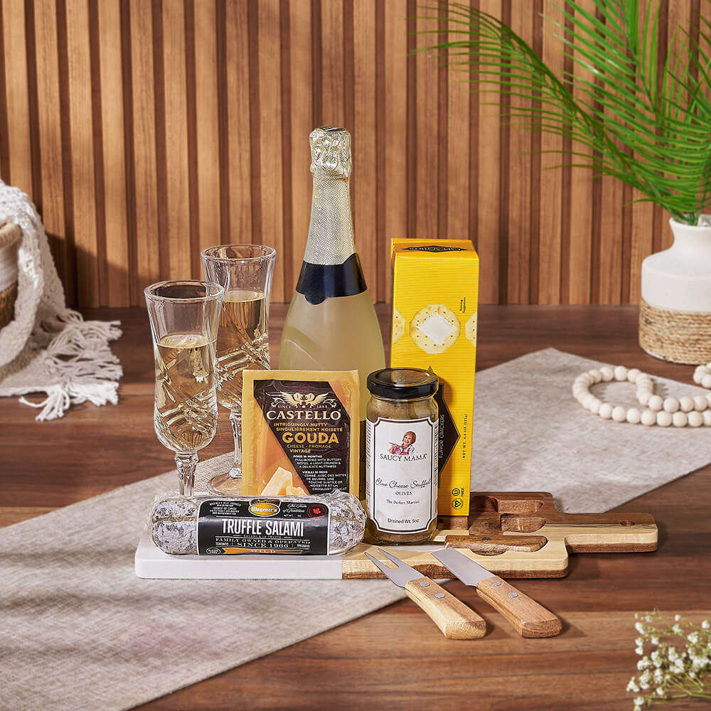 The Champagne Apéritif Gift Set, champagne gift, champagne, sparkling wine gift, sparkling wine, charcuterie gift, charcuterie, New York City delivery