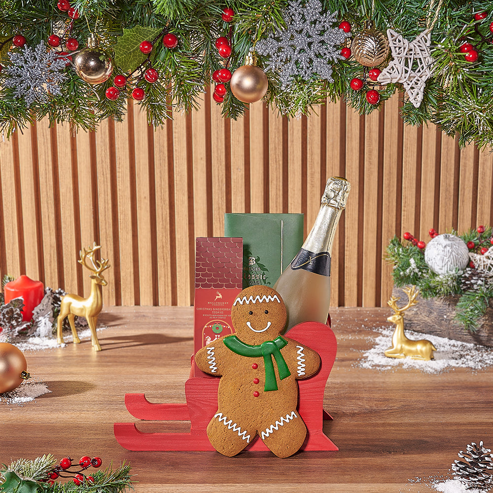 Sparkle Through the Holidays Gift Set, champagne gift, champagne, chocolate gift, chocolate, Christmas gift, Christmas, New York City delivery