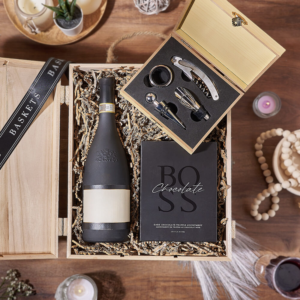 The Wine Companion Essentials Set, wine gift, wine, chocolate gift, chocolate, New York City delivery