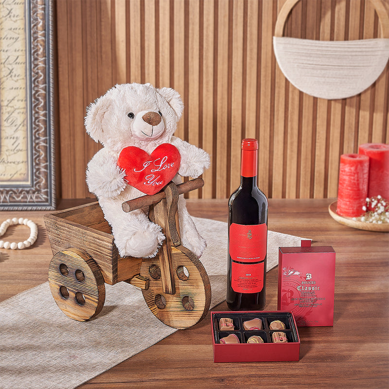 Treat your sweetheart to the Valentine's Sweet Ride Wine Gift Set from New York City Baskets - New York City delivery 