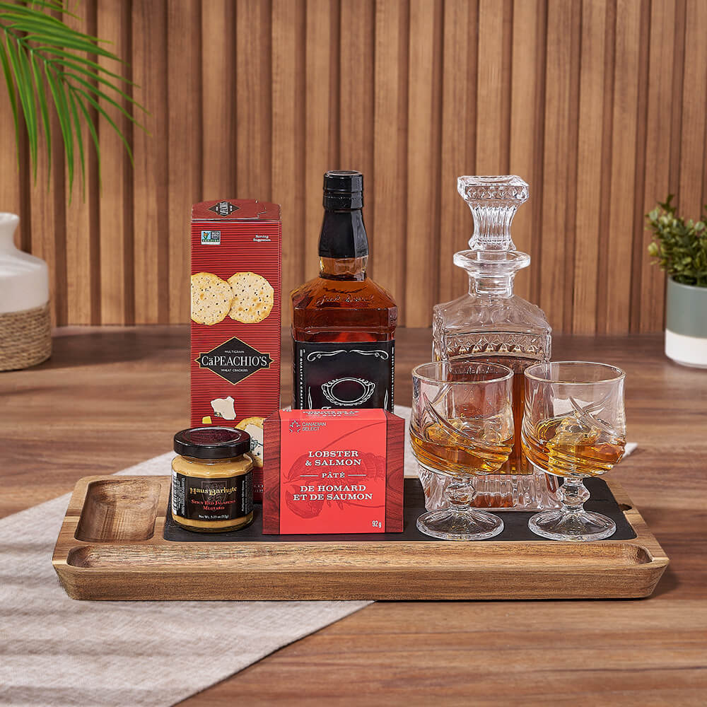 The Gentleman’s Whiskey Board, decanter gift, decanter, seafood gift, seafood, New York City delivery