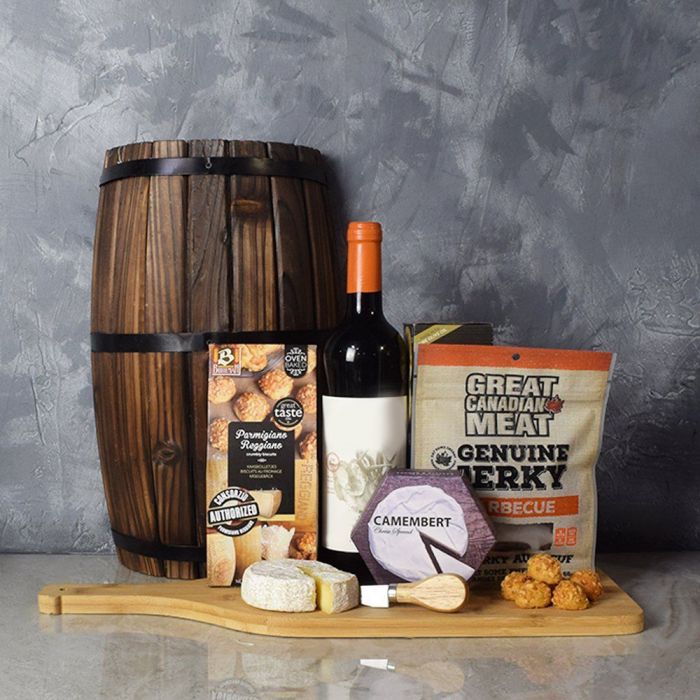 Wine & Cheesy Treats Platter - New York City Baskets -New York City Baskets Delivery