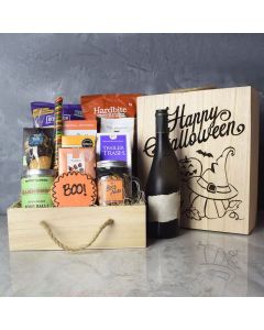 Spooky Sweets Halloween Gift Crate With Wine