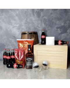 Coke & Snacks Liquor Gift Crate, liquor gift baskets, gourmet gift baskets, gift baskets, gourmet gifts