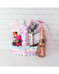 Comfy Baby Girl Gift Set, baby gift baskets, champagne gift baskets, baby gifts
