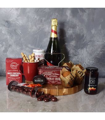 Muffin, Chocolate & Champagne Delight Gift Set 