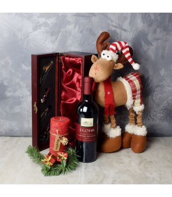 Holiday Reindeer & Cheer Gift Set, wine gift baskets, gourmet gifts, gifts