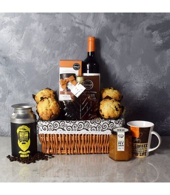 Snack Array & Wine Gift Basket
