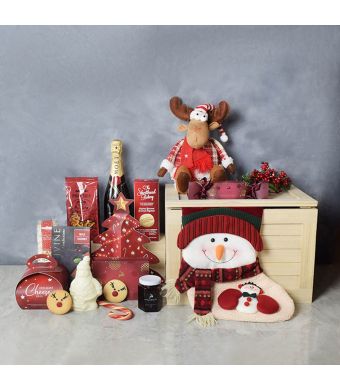 Christmas Soiree Gift Set, champagne gift baskets, Christmas gift baskets, gourmet gift baskets