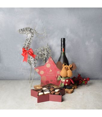Hollyberry Christmas Liquor Set, liquor gift baskets, Christmas gift baskets, gourmet gift baskets